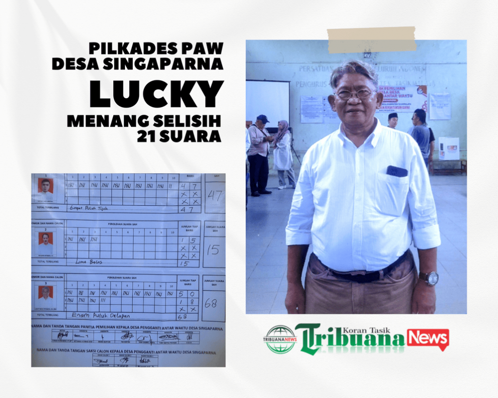 Pilkades PAW Desa Singaparna: Lucky Menang Selisih 21 Suara